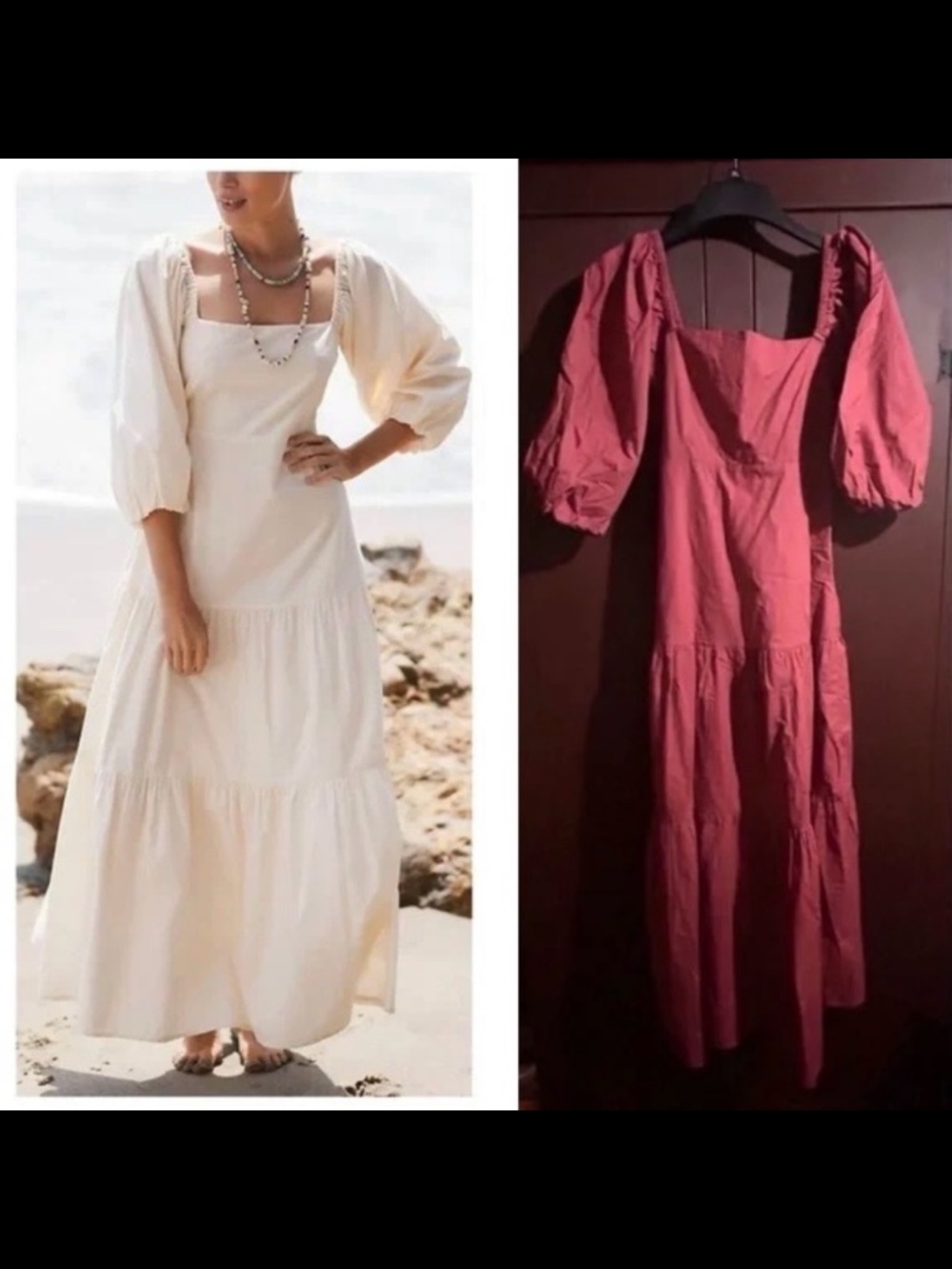 L*Space Bahia Open Back Peasant Maxi Dress Brick Red Size S - NWT